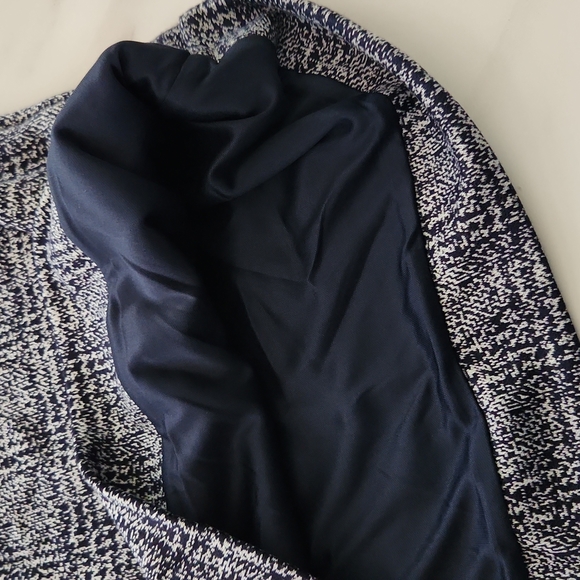 41 Hawthorn Navy Kora Knit Jacquard Pencil Skirt - XSP - Picture 4 of 4